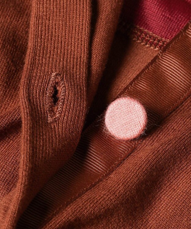 Paul Smith ベーシック クルーネック 半袖カーディガン ブラウン
