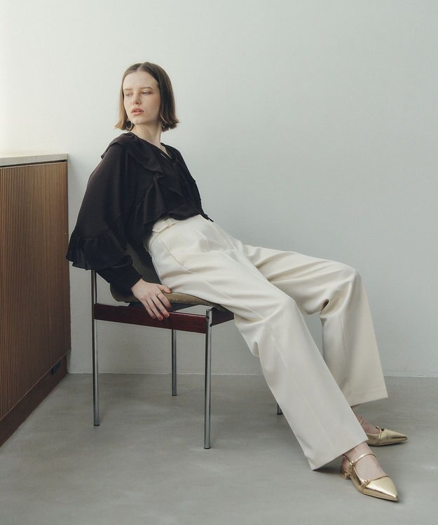 YECCA VECCA サイドベルテッドパンツ Ivory