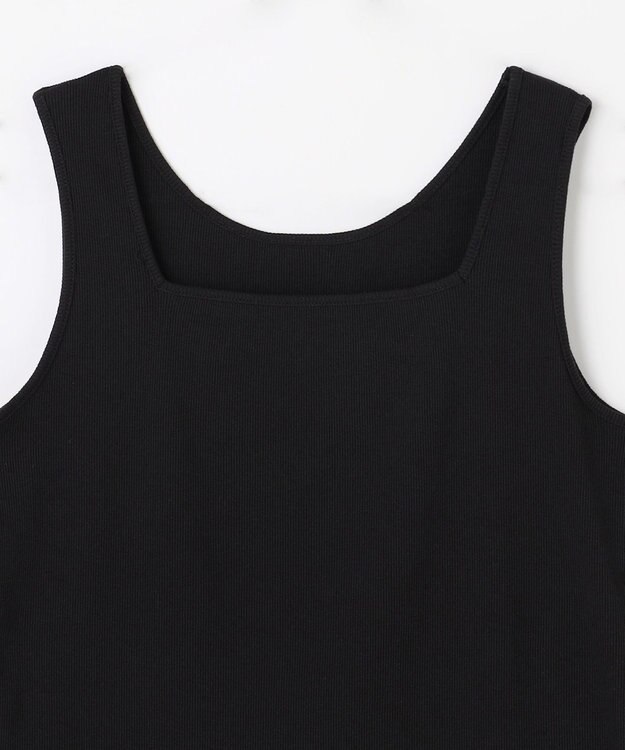 ANY L テレコタンクトップ ブラック