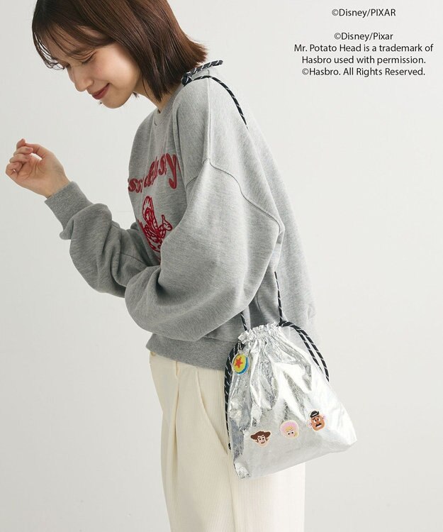 Green Parks トイストーリー／メタリック巾着ポシェット Silver