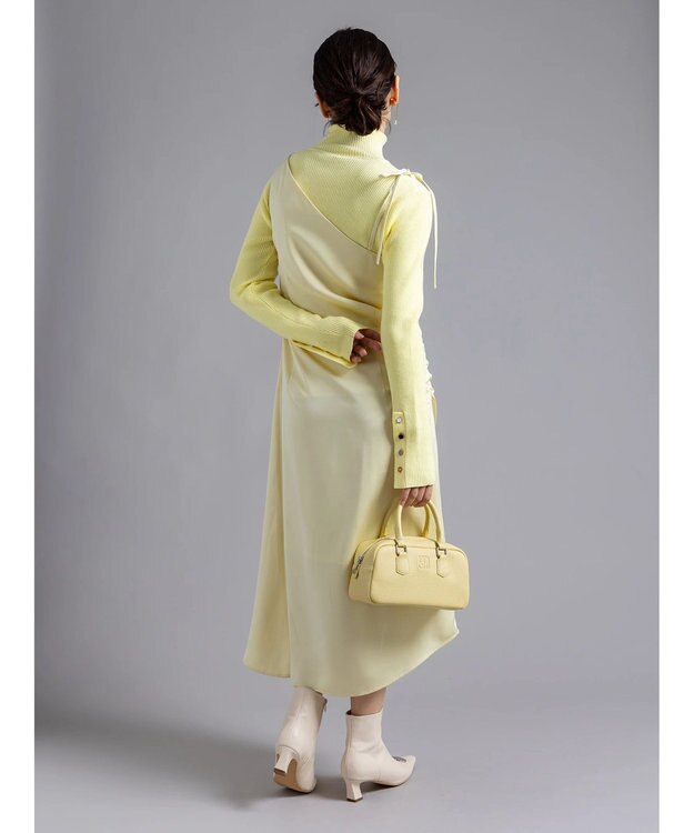 Te chichi 【Atelier Bonheur】ビジュー釦リブタートルプルオーバー《2025winter catalog item》 イエロー