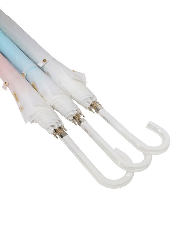 MOONBAT 【雑誌掲載SWEET6月号】FURLA 長傘 グラデーション シリコンコーティング ビリジアン