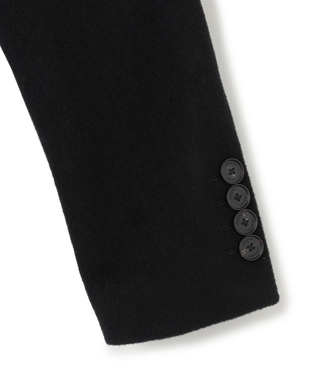 JOSEPH HOMME 【WEB限定】グロッシーウール　ダブルブレストチェスターコート ブラック系