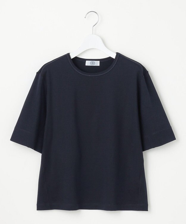 J.PRESS LADIES L フライスジャージー カットソー ネイビー系