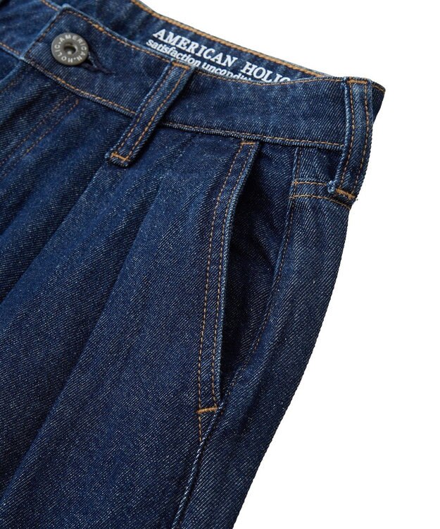 AMERICAN HOLIC ウエストタックデニムパンツ One Wash