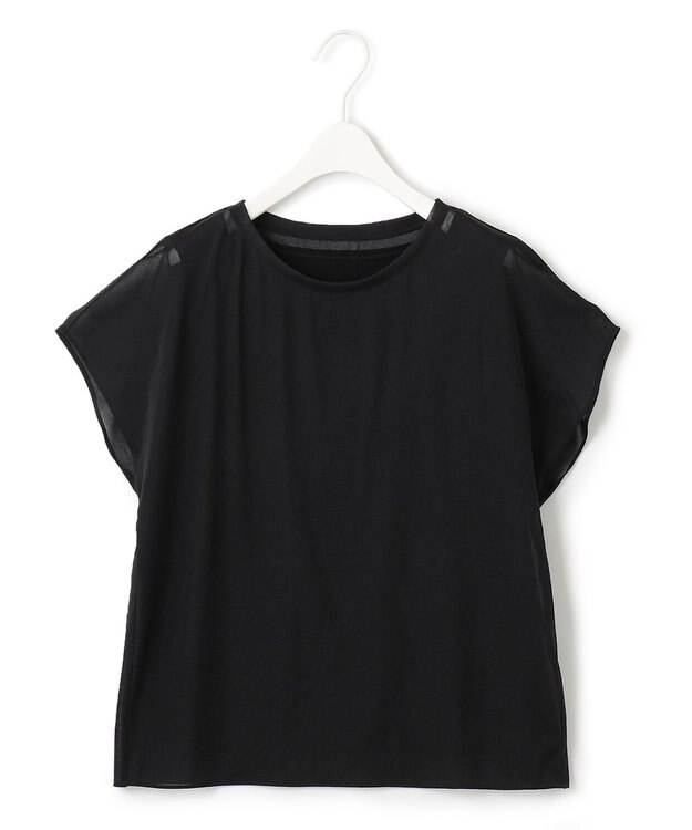 ICB L 【洗える】 シアージャージー カットソー ブラック系