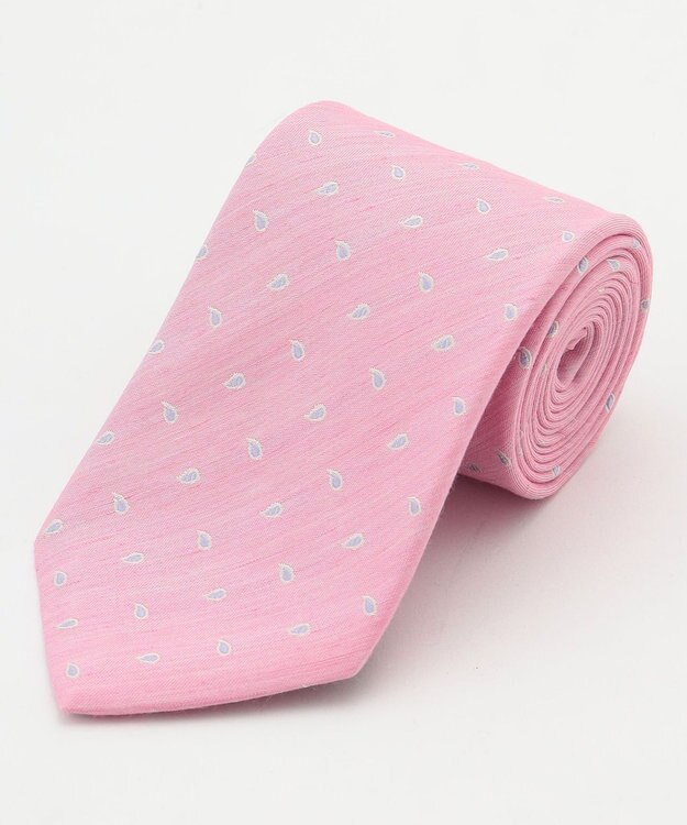 J.PRESS MEN 【SILK LINEN COLLECTION】ペイズリー柄 ネクタイ ピンク系8
