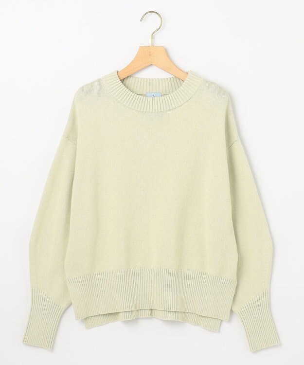 組曲 コットンカシミヤ混 クルーネックニット ピスタチオ系