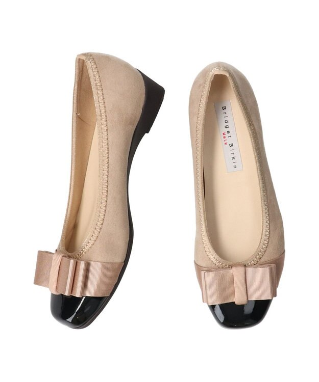 Bridget Birkin ＜3E＞【Bridget Birkin walk】リボンウォーキングパンプス ベージュコンビ