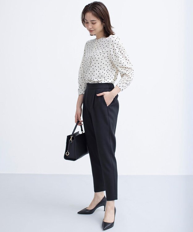 組曲 ドットジョーゼットプリント ブラウス アイボリー系5