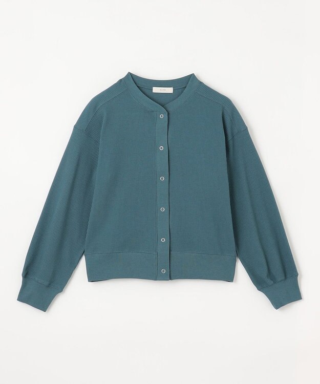 ANY リングドットボタンカーディガン ターコイズ