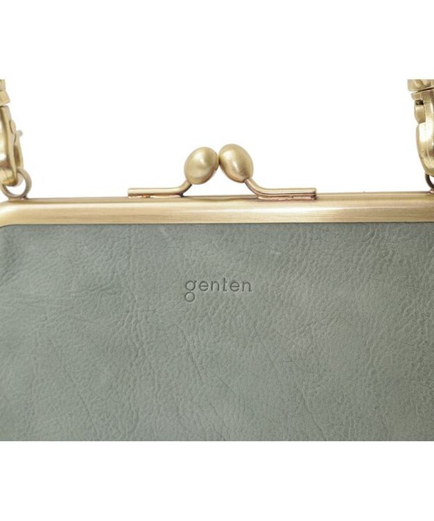 genten アンティーコ×LIBERTY 口金ミニポシェット ユーカリ