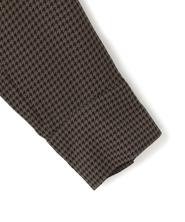 ICB 【接触冷感・UVケア・速乾・洗える】BackSatinAmunzen スカーフタイブラウス コーヒーベース柄系