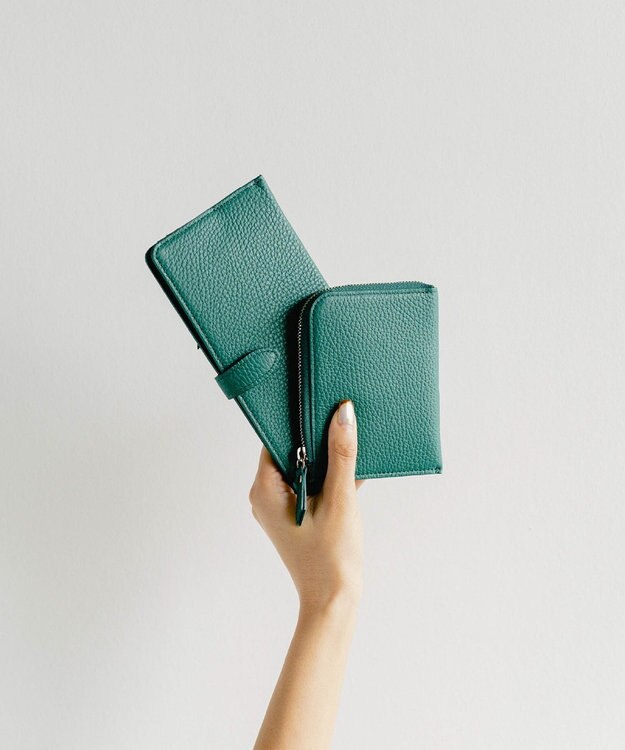 Atelier nuu 日本製 本革 lim Ｌ字ミニウォレット グリーン