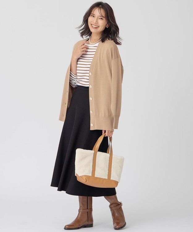 23区 L Armor-lux スムース カットソー ホワイト×アンバーボーダー