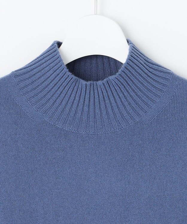 J.PRESS LADIES 【洗える・WEB限定カラーあり】CASHMERE BLEND ハイネック ニット サックスブルー系