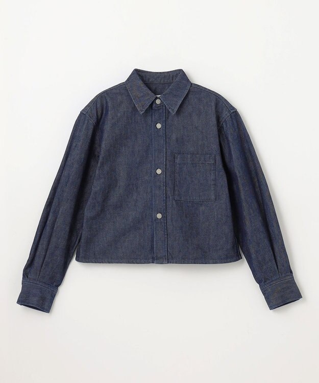 NAVE 【ReNave・セットアップ可/洗える】マーセライズデニムシャツ ネイビー系