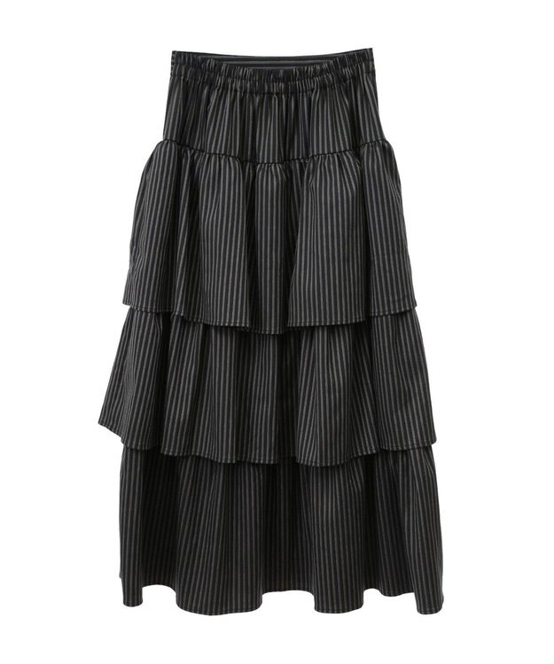 Green Parks ・ＥＬＥＮＣＡＲＥ　ＤＵＥ　ティアードロングスカート Stripe