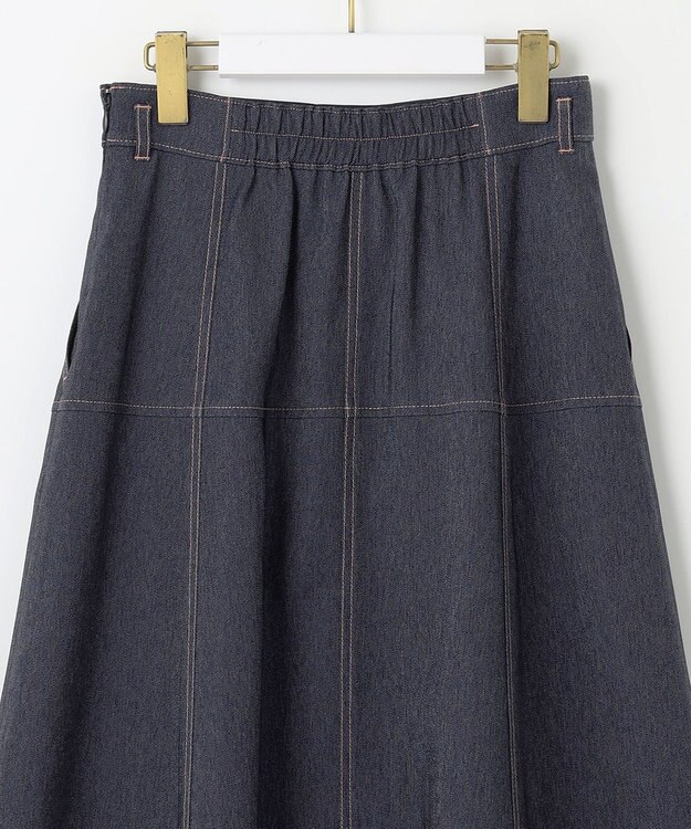 ANY SIS L 【洗える】マリンディテールシャンブレー スカート シャンブレー