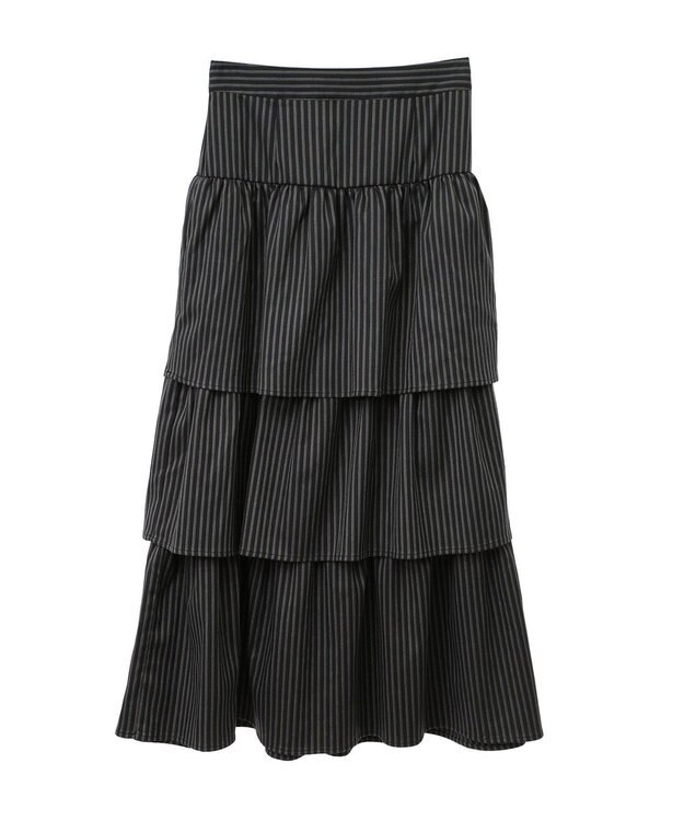 Green Parks ・ＥＬＥＮＣＡＲＥ　ＤＵＥ　ティアードロングスカート Stripe