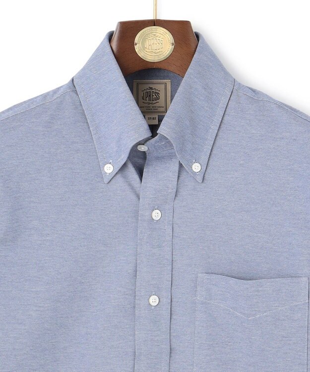 J.PRESS MEN 【Single Needle Tailoring / 形態安定】スムースハイゲージニット シャツ / B.D. サックスブルー系