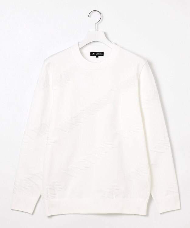 23区GOLF 【MEN】ロゴスポーツニット ホワイト系