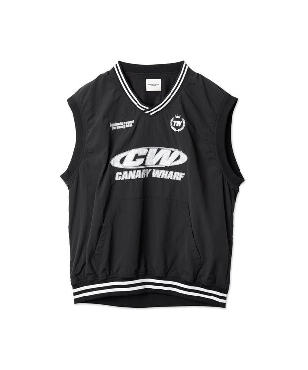 WEGO ナイロンVネックベスト ブラック