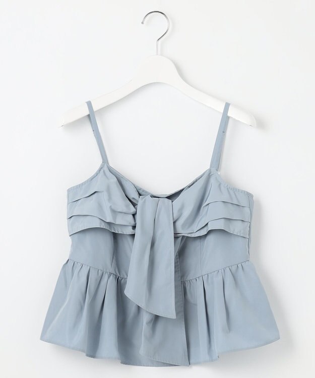Feroux 【セットアップ対応・洗える】リボンタフタ ビスチェ カットソー ブルー系