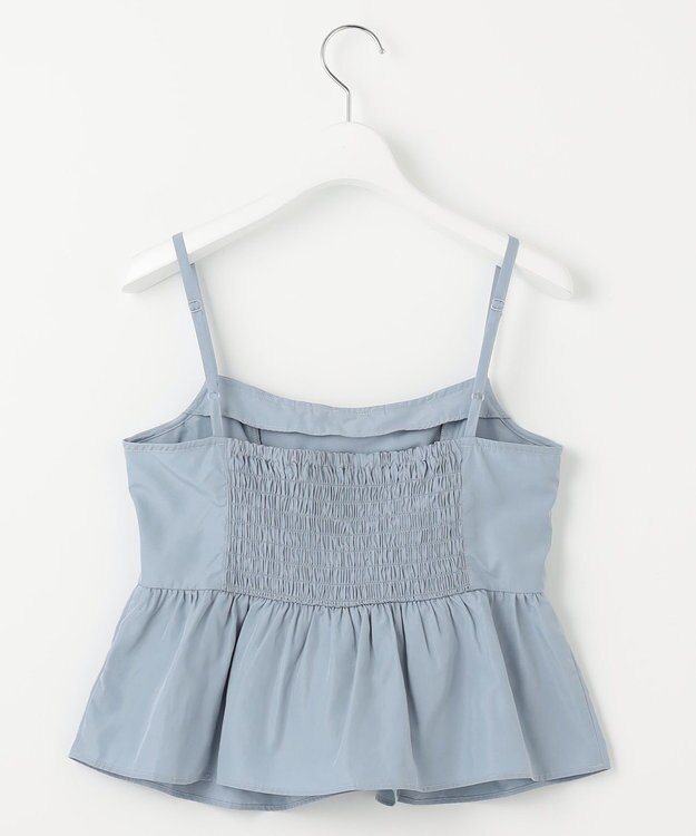 Feroux 【セットアップ対応・洗える】リボンタフタ ビスチェ カットソー ブルー系