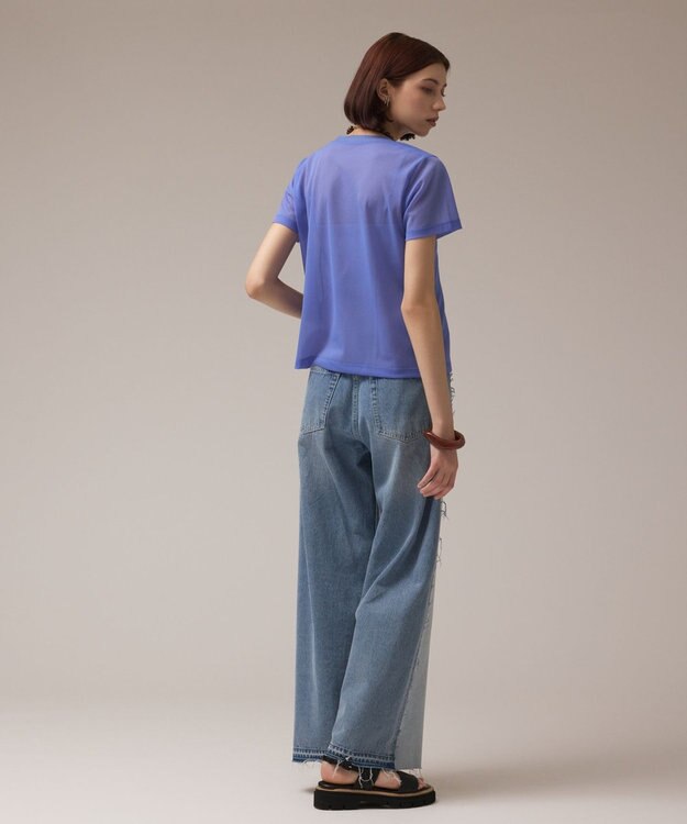 GRACE CONTINENTAL シアーカットトップ ブルー