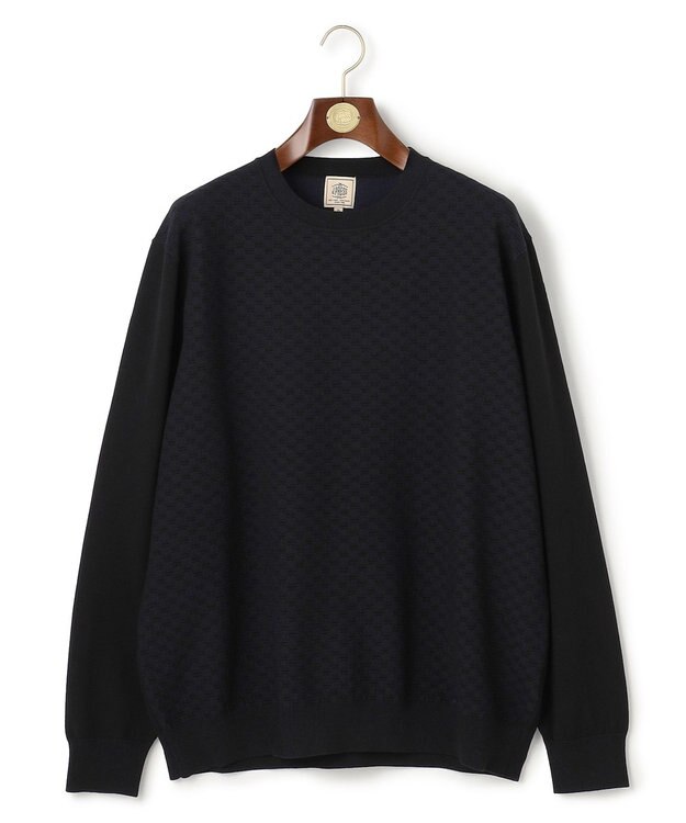 J.PRESS MEN 【KING SIZE】【ストレッチ / イージーケア】【FLEX YARN】クルーネック ニット ネイビー系