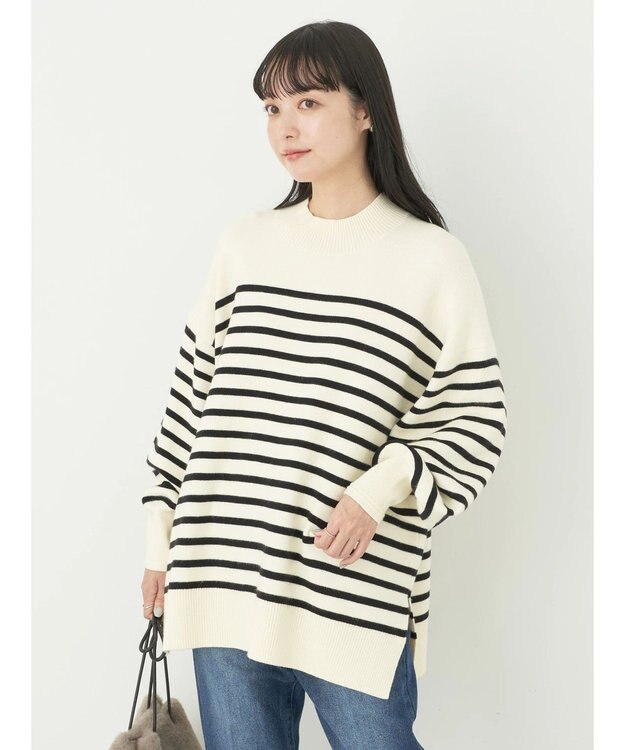 earth music&ecology やわらかタッチハイネックチュニック Border