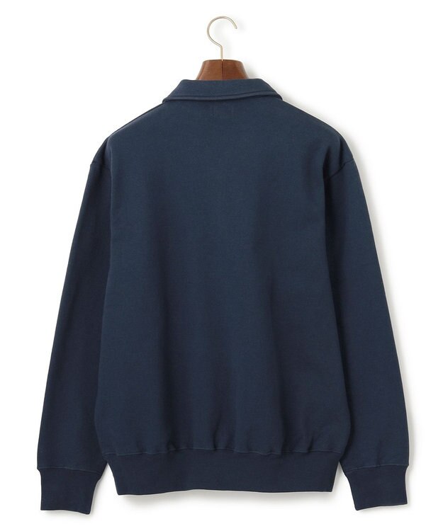 J.PRESS MEN 【J.PRESS ORIGINALS】Supima Recycle French Terry Logo Sweat Zip-Shirts ネイビー系
