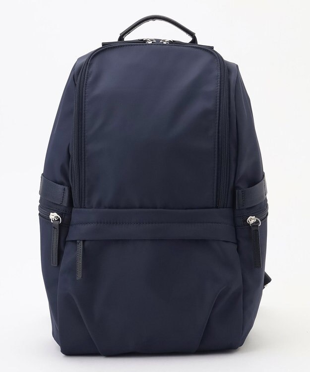 ICB 【新仕様・A4サイズ収納可・容量約14L】8ポケットナイロンリュック ネイビー