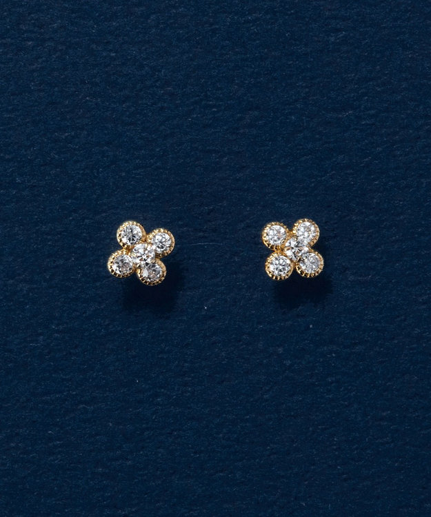 Phoebe 【K10】フラワービジューピアス ゴールド