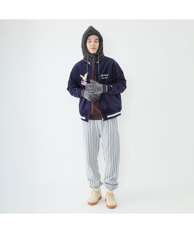 林八百吉商店 Champion  ボアボタンフーディー チャコール