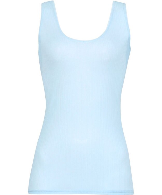 WACOAL インナー 薄くて軽い 綿混リブ素材 抗菌防臭 吸汗速乾性 通気性 夏 ノースリーブ タンクトップ レディース CLB692 /ワコール サックス