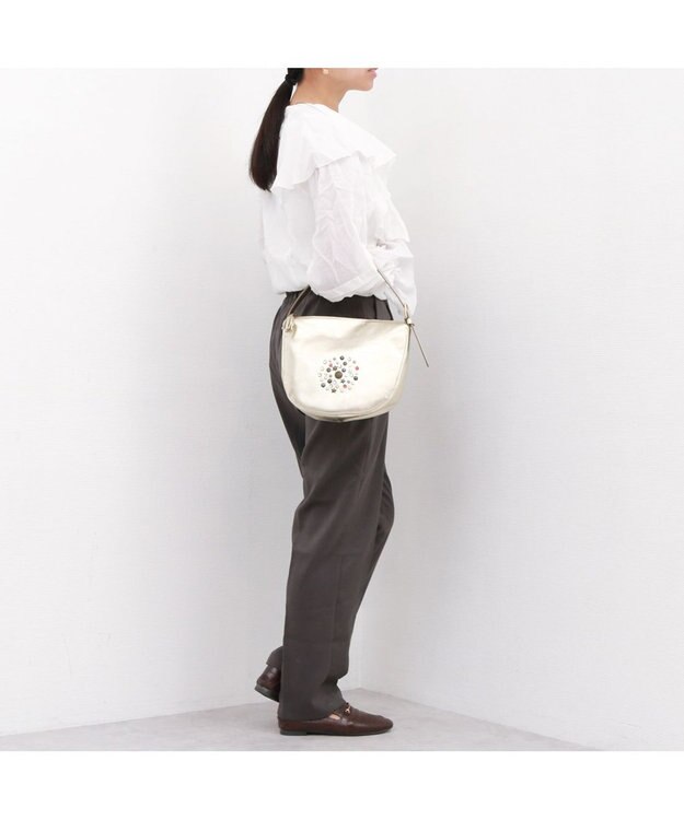 UNBILLION ペルケ perche / マルチスタッズワンショルダー ゴールド