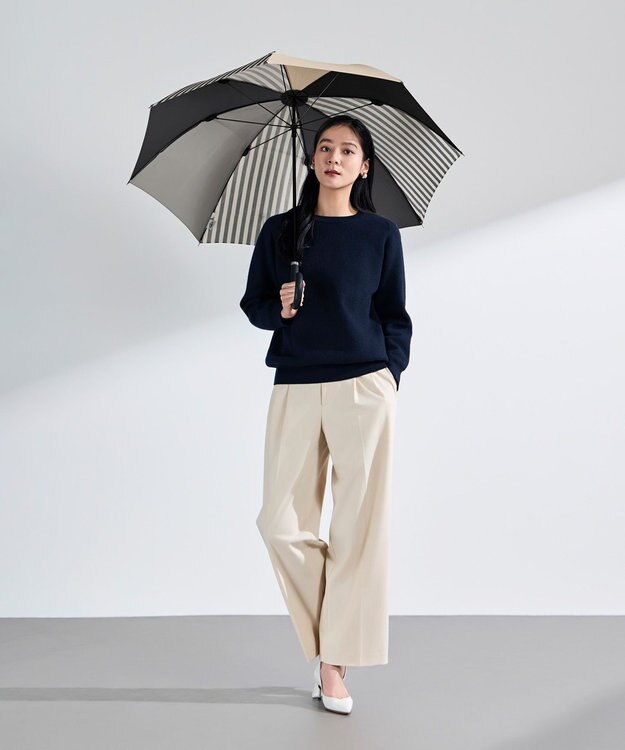 +RING UNISEX プラスリング 長傘 60cm BLK-STP T1373 黒