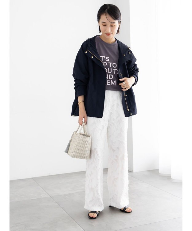 Te chichi エンブロイダリーロゴTシャツ チャコールグレー