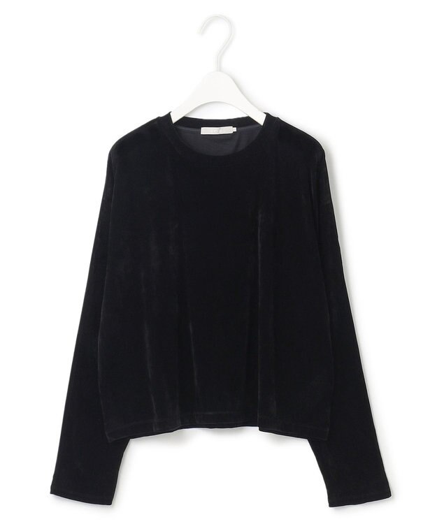 ICB L 【洗える】フロッキーベロア　プルオーバー ブラック系