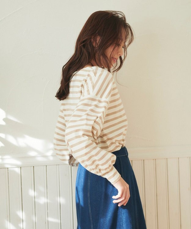 Feroux パフスリーブ ロンＴ ベージュ系1