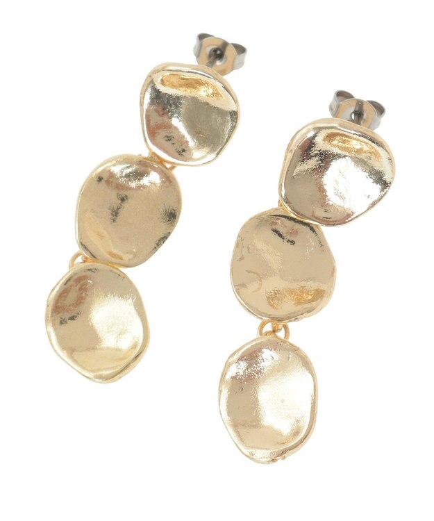 AMERICAN HOLIC ニュアンスプレートスイングピアス Gold