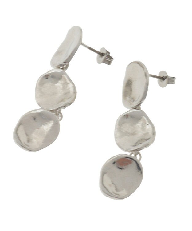 AMERICAN HOLIC ニュアンスプレートスイングピアス Silver