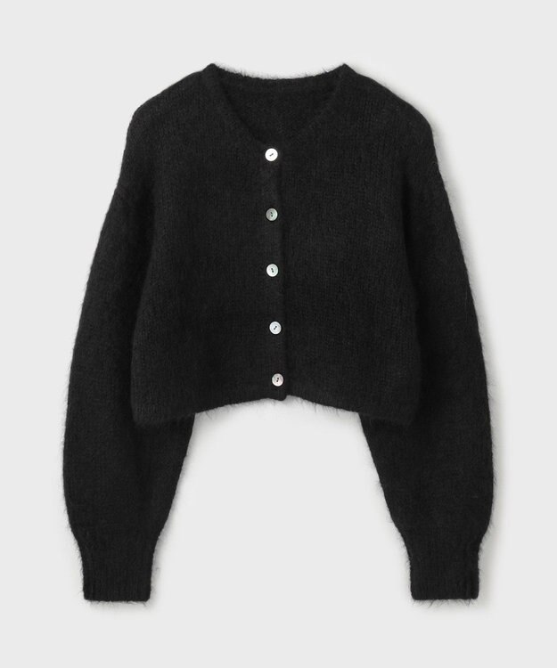 GRACE CONTINENTAL アルパカニットカーディガン ブラック