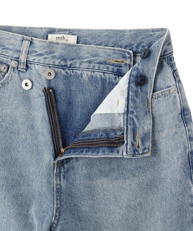 earth music&ecology ウエストアシメデニムパンツ Light Indigo