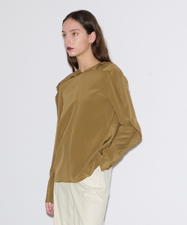 JOSEPH 【洗える】ニューシーディーシー　ブラウス Khaki