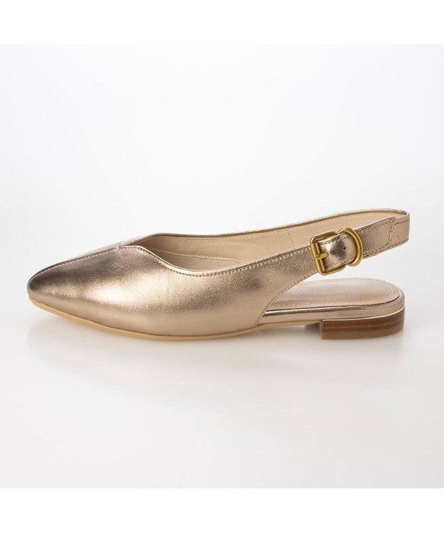 ing <ing>センターシームバックベルトパンプス ゴールド