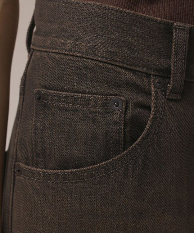 GRACE CONTINENTAL バギーデニムパンツ ブラウン