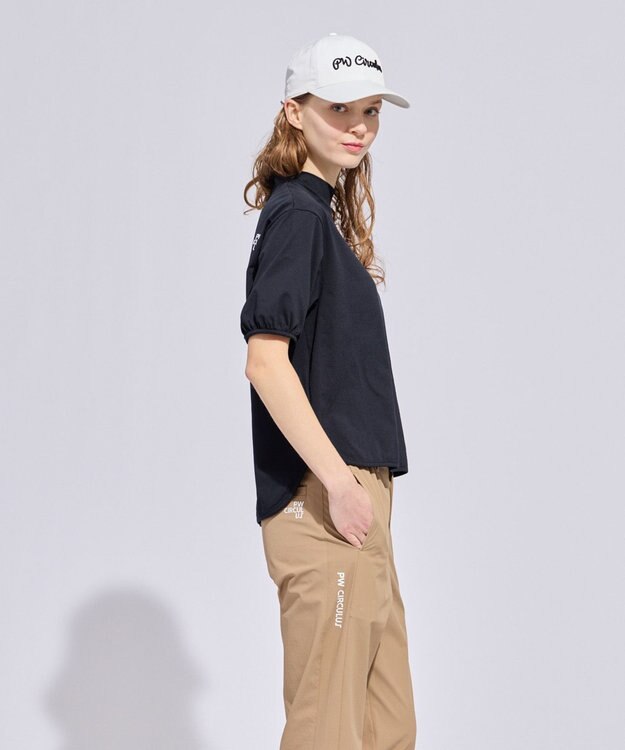 PW CIRCULUS 【WOMEN】パフスリーブモックT  2026年モデル ゴルフウェア レディース ブラック系